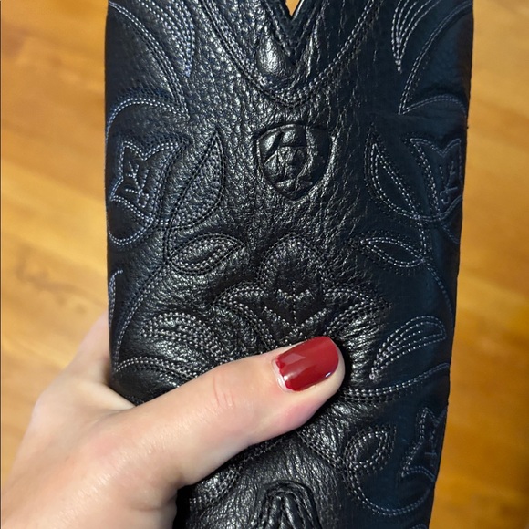 Ariat Black Floral Heeled Boots - Picture 3 of 5